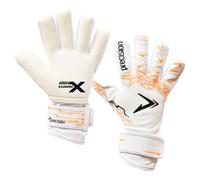 Precision Fusion X Pro Lite Giga Professional Football All Ages Goalkeeper Gloves, White Orange, 7