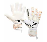 Precision Training Fusion X Pro Negative Contact Duo Grip Professional Football Junior Goalkeeper Gloves, White, 6