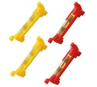 Precision Line Hanging Levels Pen Horizontal Bubble Measuring Gadget for Construction Spirit Level Tool String Hook Design Leveling Wooden Work Building Trades Yellow 4 Pieces