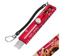 Precision Line - Horizontal Magnetic Indicator | Measuring Meter with Metric and Imperial, for Carpenter Cutting Tracking Measurement Details