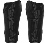 Precision M - Football Shin Pad Guards - Black/black - High Impact Wrap Around Leg Cover