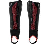 Precision M - Football Shin Pads & Ankle Guards Black/red High Impact Slip On Leg Cover