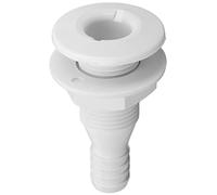 Precision Manufactured 5/8" Thru Hull Hose Connector Simple Installation for Marine Enthusiasts (White)