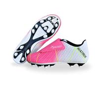 Precision Matrix Junior Velcro Football Boots Size: 2 UK, Colour: Fuchsia