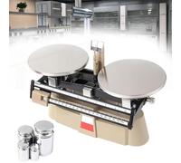 Precision Mechanical Balance Scale,with Double Pan/ 4 Weights, 0.1g-2000g Range, for Chemistry and Physics Labs