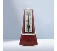 Precision Mechanical Metronome for Guitar, Drums, Violin, Bass - All-Metal Rhythm Practice Tool (Red)