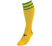 Precision Men's 3 Stripe Pro Football Socks in Bright Yellow | Size: 3-6 Precision Bright Yellow 3-6