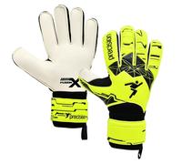 Precision Men's Fusion X Flat Cut Essential Goalkeeper Gloves in Yellow | Size: 9 Precision Yellow 9