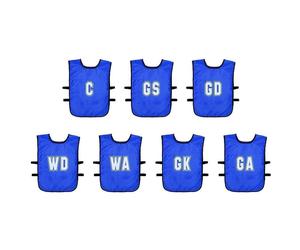 Precision Mesh Netball Training Bib (Pack of 7) in Blue | Size: 15 Years Precision Blue 15 Years