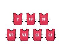 Precision Mesh Netball Training Bib (Pack of 7) in Red | Size: 2-3 Years Precision Red 2-3 Years