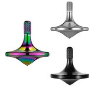 Precision Metal Spinning Top, LOQATIDIS Spin Smooth for A Long Time, Best Spin Time Over 8 Minutes, Perfect Balance Well Made EDC Desktop Gyro Toys for Adults | Unique Gift (3PCS)