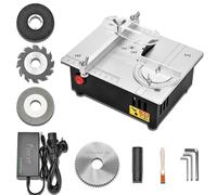 Precision Mini Electric Table Saw, DIY Hobby Handmade Woodworking Bench Cutting Machine Adjustable Cut Depth Small Desktop Saw for Miniature Wood Craft (Style-2)