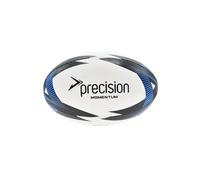 Precision Momentum Rugby Training Ball White/Black/Blue (Size 4)