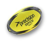 Precision Momentum Soft Play Rugby Ball, Lightweight Foam Safe for Indoor and Outdoor Use, Easy to Handle, Size 3, Fluo Yellow