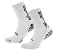 Precision Origin.0 Grip Socks, Dual Silicone Anti-Slip Technology, Compression Fit, Moisture Wicking Sports Performance, Ideal for Football, Rugby & Training, White, 9-12