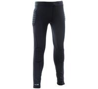 Precision Padded Goalkeeper Trousers, Protective Baselayer Football Leggings, Black Sports Tights with Hip and Knee Padding for Keepers, XL
