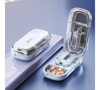 Precision Pill Cutter - Versatile Tablet Cutters for Small & Large UK Pills - Tablets Splitter Ideal for Accurate Quarters & Halves - Secure Blade - Compact Size for Travel - Easy for Arthritis Hands