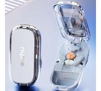 Precision Pill Cutter - Versatile Tablet Cutters for Small & Large UK Pills - Tablets Splitter Ideal for Accurate Quarters & Halves - Secure Blade - Compact Size for Travel - Easy for Arthritis Hands