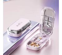 Precision Pill Cutter - Versatile Tablet Cutters for Small & Large UK Pills - Tablets Splitter Ideal for Accurate Quarters & Halves - Secure Blade - Compact Size for Travel - Easy for Arthritis Hands