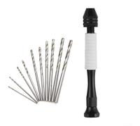 Precision Pin Vice Drill, Wood Resin Jewelry DIY Tool Kit(White) | For Woodworking Projects, Comfortable Rubber Grip, Suitable for Makers, Quiet Bearing System, Compact 90mm Size