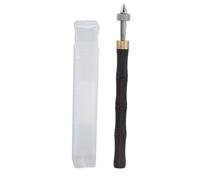 Precision Pin Vise Hand Drill with Beech Wood Handle - Stainless Steel Clamp for Watch Repair and Fine DIY Tasks (with Hole)