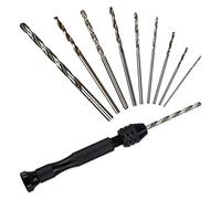 Precision Pin Vise Hobby Drill, 26 Pcs Precision Pin Vise Hand Drill with Twist Bits Set,Mini Hand Drill Tool, for Delicate Manual Work, Electronic Assembling and Model Making