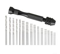 Precision Pin Vise Set 31pcs for mini Hand Drill with Twist Bits for Electronics PCB Plastic Beads Hobby Tools 0.5-3mm