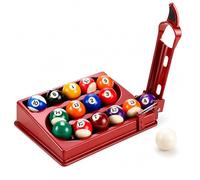 Precision Pool Ball Trainer, Pool Rack Holds 15 Balls, Manual Billiards Training Tool/Cue Control & Consistent Drills, for Solo Practice & Beginners red