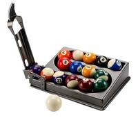 Precision Pool Ball Trainer, Pool Rack Holds 15 Balls, Manual Billiards Training Tool/Cue Control & Consistent Drills, for Solo Practice & Beginners black