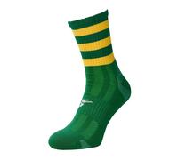 Precision Socks Pro Hooped GAA Mid 721mgd Unisex Green/Gold UK 7-11