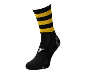 Precision Pro Hooped GAA Mid Socks Black/Amber ADULT 7-11