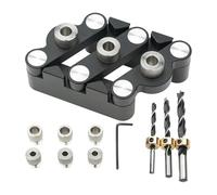 Precision Punch - Multipurpose Self-Centering Dowel Jig, Hardened Steel Metal Drilling Kit, Automatic Alignment Hole Locator, Professional Carpentry Gear, Portable Woodworking Guide for Cabinet Frame