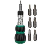 Precision Ratchet Screwdriver, Ratchet Screwdriver Bits - Magnetic Multi-Bit Screwdriver | Ergonomic Non Slip Handle, 180 Degree Rotating Screwdriver Bits & Sockets for the