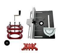 Precision Router Lift, Router Table Saw Insert Base Plate Router System, Table Saw Insert Base Plate System Manual Lifting Kit Engraving Tools for Slotting, Trimming, Chamfering