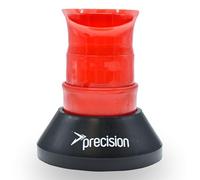 Precision Rugby Telescopic Kicking Tee, Adjustable Height 8 to 14 cm, Durable Heavy Duty Stable Base, Low, Medium and High Kicking Angles, Black/Red