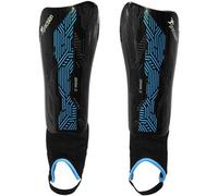 Precision S - Football Shin Pads & Ankle Guards Black/cyan High Impact Slip On Leg Cover