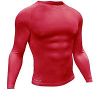 Precision S - Red Adult Long Sleeve Baselayer Compression Shirt - Unisex Training Gym Top