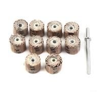 Precision Sanding with this Set of Ten Abrasive Flap Wheels at a Fine Grade of 80600 (80grit)