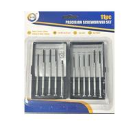 Precision Screwdriver Heavy Duty Crosshead Set Flathead Tweezer for Glasses Watches Remotes Computer Electronics Mobile Phone Jewellery Tool Screwdriver Set Mini Pocket Size Household Diy Repair(11pc)