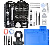 Precision Screwdriver Set, Electronics Repair Tool Kit with Anti Static Mat, ESD Wristband,Fast Home Multi-Types Drivers for Phone, Computer, Laptop (Black)