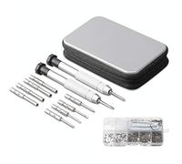 Precision Screwdriver Set, Eyeglass repair kit with 10-style screwdrivers/nose pads/4 in 1 portable screwdrivers/ear hook/tweezer for eyeglasses sunglass watch calculator (with 70-style screws)