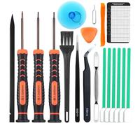 Precision Screwdriver Set for Switch,Y00,Ph000,Y2.0 Tri-Point Screwdriver, Spudger,Tweezers, Cleaning Brush and A Suction Cup with Sim Card Thimble,for SwitchLite, Joycon Controller Repair Clean