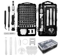 Precision Screwdriver Set Mini Kit, 115 in 1 Carbon Steel Magnetic Tips for Laptop Desktop Phone Watch Camera, Adjustable Extension Rod and Flexible Hose, 6.3×3.9×2 Inches