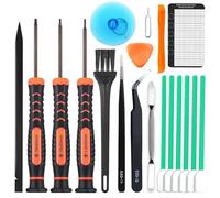 Precision Screwdriver Set Repair Kit for Xbox,PS5 PS4 PS3Controller, Apple Mac Mini,Ph000 T6 T8 Torx Security Screwdriver,Spudger,Tweezers, Cleaning Brush and A Suction Cup with Sim Card Thimble