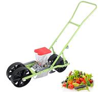 Precision Seeder Hand Push Garden Planter 4-Row Manual Vegetable Seeder for Corn Beans Peanuts - Adjustable Spacing Seed Spreader for Efficient Sowing