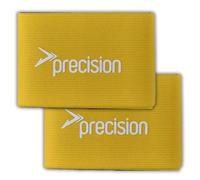 Precision Shin Guard Stays - Pack of 2 Premium Elastic Straps, Wide Fit, Hook & Loop, Yellow