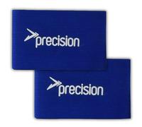 Precision Shin Guard Stays, Pack of 2 Elastic Straps, One Size, Hook and Loop Fastening, Premium Elastic, Wide Fit, Royal