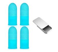 Precision silver fiber gaming finger cover, with luminous function, precise control for competitive play in the dark, comfortable finger cover