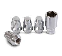 Precision - Silver Locking Wheel Nuts - Compatible with Kia Venga - M12 x 1.5-60 Degree Washer Seat - SFP