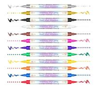 Precision Smudge Color Pens - 12-Color Tip Pen Double-Ended Nail Marker Pen Fine Tip Design | Portable Art Tool For Girls Traveling Business Trip Indoor School Girlfriend Wife Friend Sister